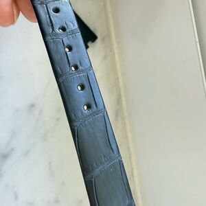 Classic Black Leather Watch Strap
